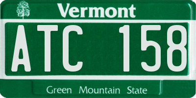 VT license plate ATC158