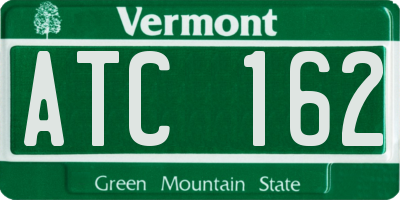VT license plate ATC162
