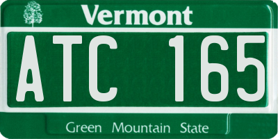 VT license plate ATC165