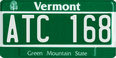 VT license plate ATC168