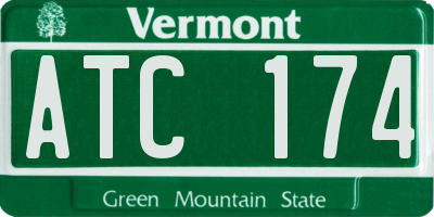 VT license plate ATC174