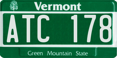 VT license plate ATC178