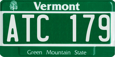 VT license plate ATC179