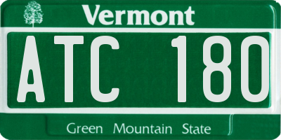 VT license plate ATC180