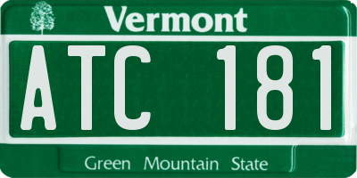 VT license plate ATC181
