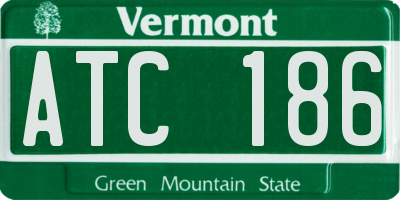 VT license plate ATC186