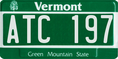 VT license plate ATC197