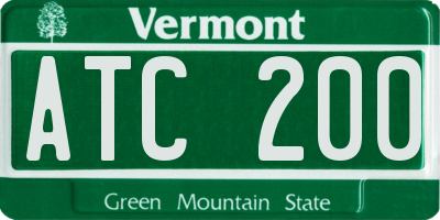 VT license plate ATC200