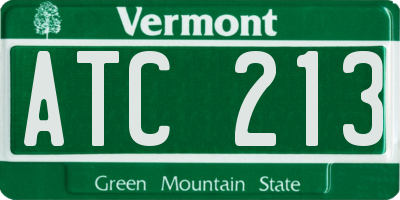 VT license plate ATC213