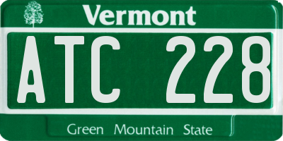 VT license plate ATC228