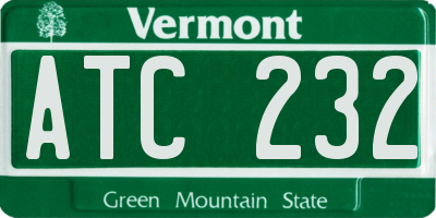 VT license plate ATC232