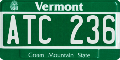 VT license plate ATC236