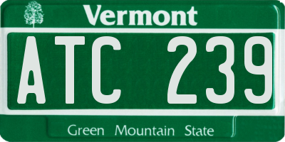 VT license plate ATC239