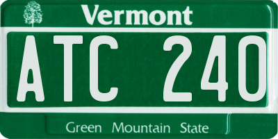 VT license plate ATC240