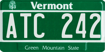 VT license plate ATC242