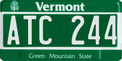 VT license plate ATC244