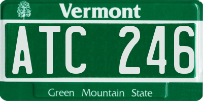 VT license plate ATC246