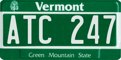 VT license plate ATC247
