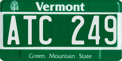 VT license plate ATC249