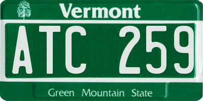 VT license plate ATC259