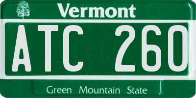 VT license plate ATC260