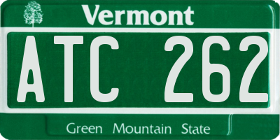VT license plate ATC262