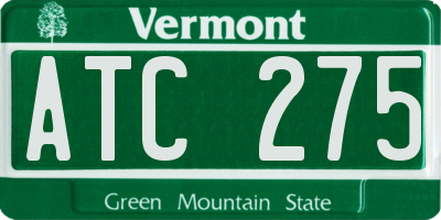 VT license plate ATC275