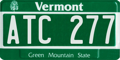 VT license plate ATC277