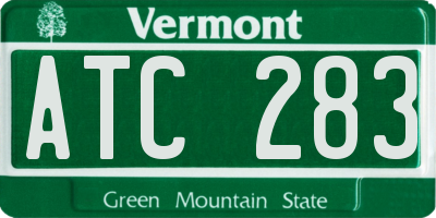 VT license plate ATC283