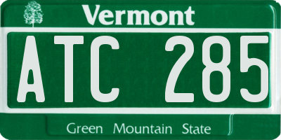 VT license plate ATC285