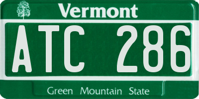 VT license plate ATC286