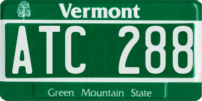 VT license plate ATC288