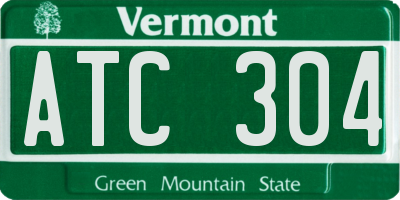 VT license plate ATC304