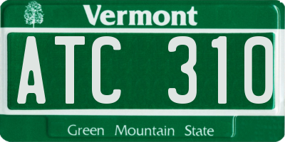 VT license plate ATC310