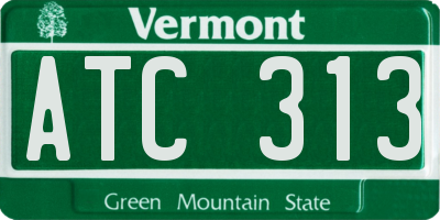 VT license plate ATC313