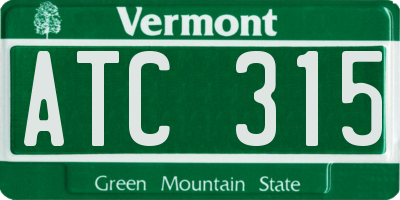 VT license plate ATC315
