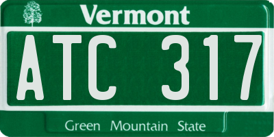 VT license plate ATC317