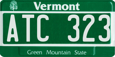 VT license plate ATC323