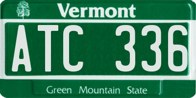 VT license plate ATC336
