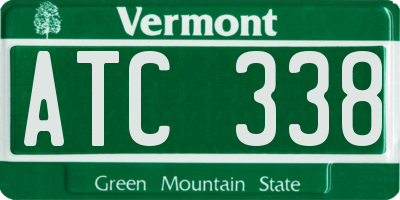 VT license plate ATC338