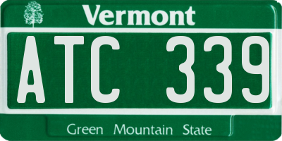 VT license plate ATC339