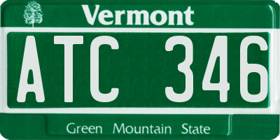 VT license plate ATC346