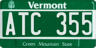 VT license plate ATC355