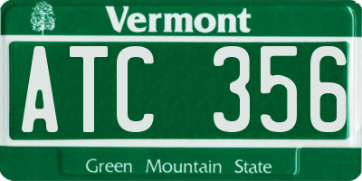 VT license plate ATC356