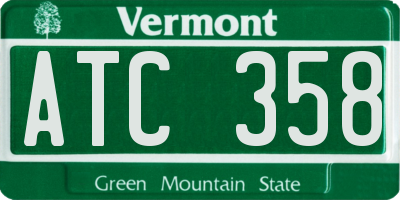 VT license plate ATC358