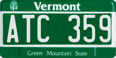 VT license plate ATC359
