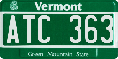 VT license plate ATC363
