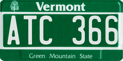 VT license plate ATC366
