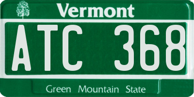 VT license plate ATC368