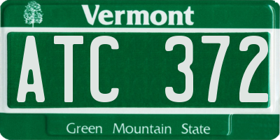 VT license plate ATC372